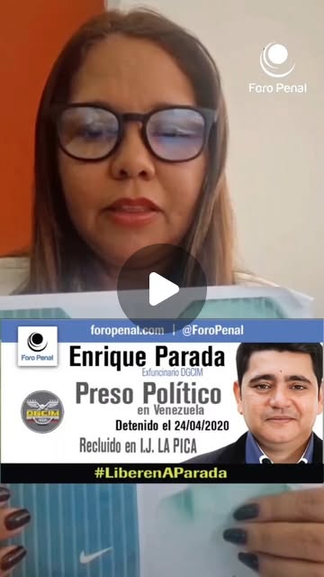 Cover image for Esposa de Enrique Parada pide libertad para presos políticos en Venezuela