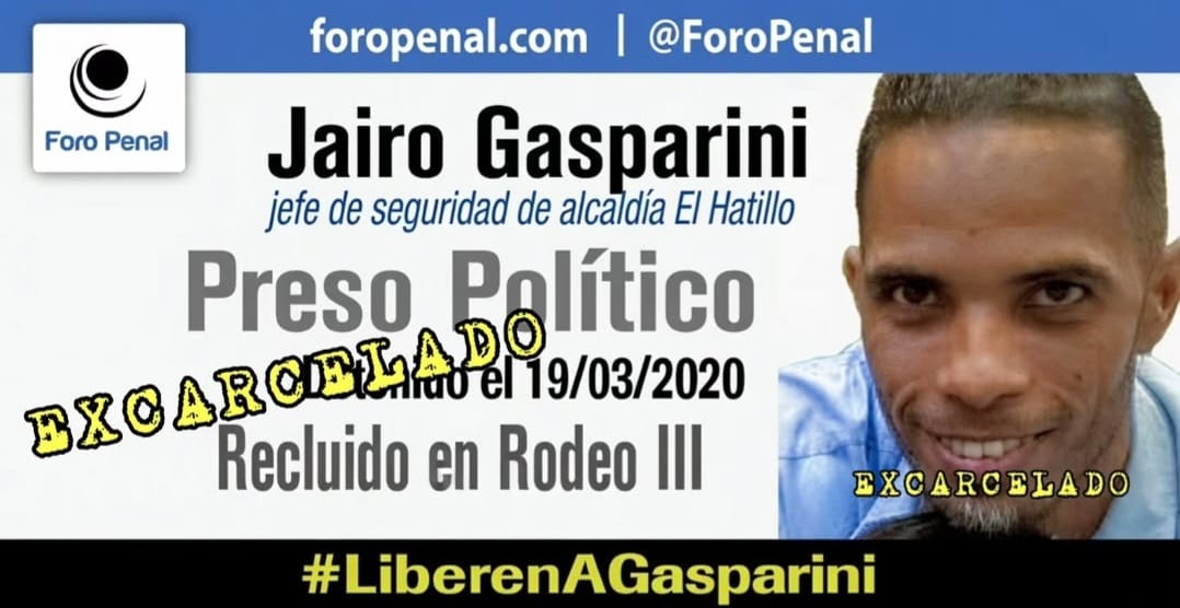 Cover image for Liberan a John Jairo Gasparini tras detención arbitraria en Venezuela
